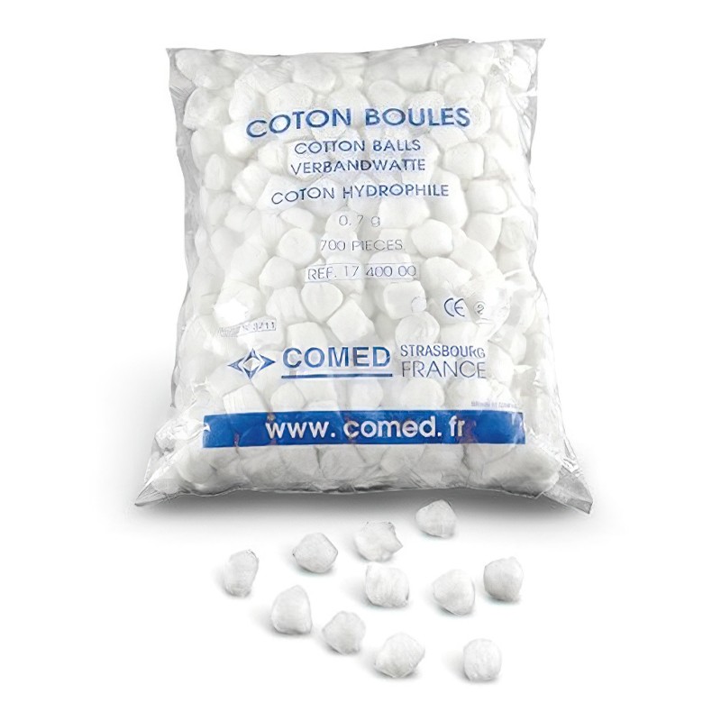 Coton boule , 0.6g/0.7g , en sachet de 500